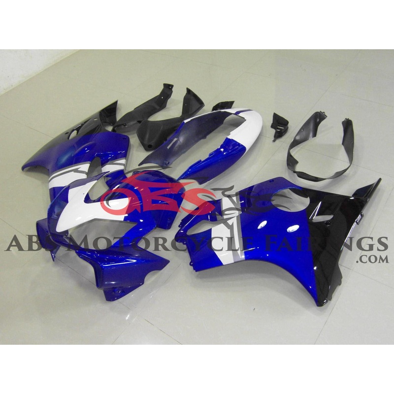 Honda CBR600F4i (2004-2007) Blue, White, Black Fairings Clear Windscreen: Free No Bolt Kit No Tank