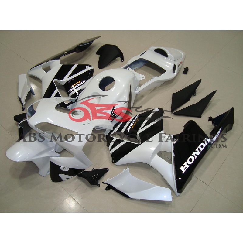 Honda CBR600RR (2003-2004) White & Black OEM Style Fairings No Seat Cowl No Bolt Kit No Tank
