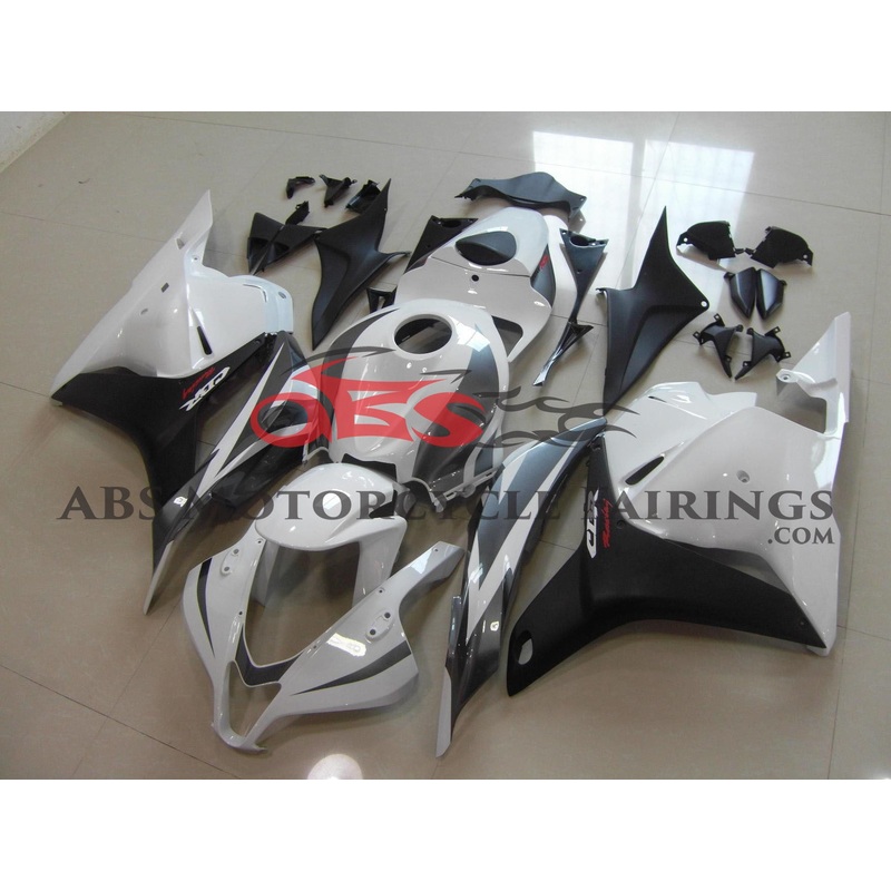 Honda CBR600RR (2009-2012) White, Black & Gray Fairings No Seat Cowl No Bolt Kit No Tank