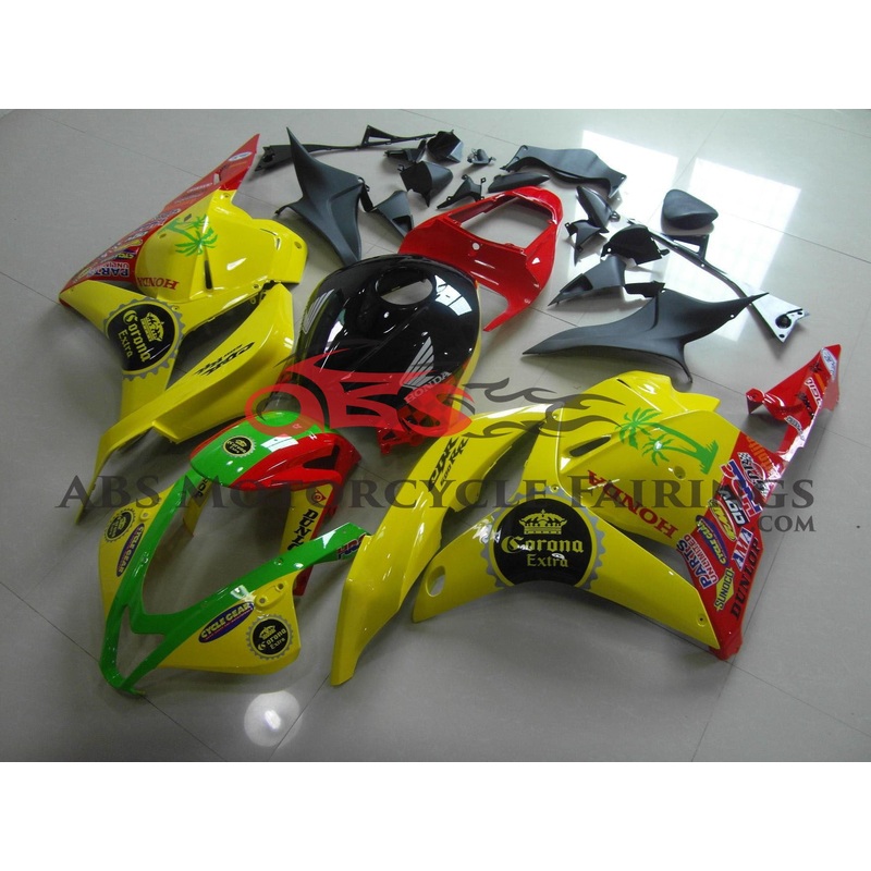 Honda CBR600RR (2009-2012) Yellow, Red, Black & Green Corona Extra Fairings No Seat Cowl No Bolt Kit No Tank