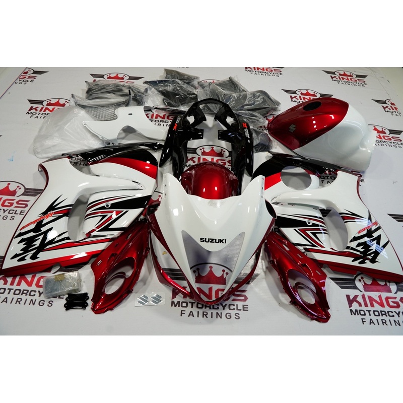 Suzuki GSX1300R Hayabusa (2008-2020) White, Candy Apple Red & Black Fairings No Seat Cowl No Bolt Kit No Tank