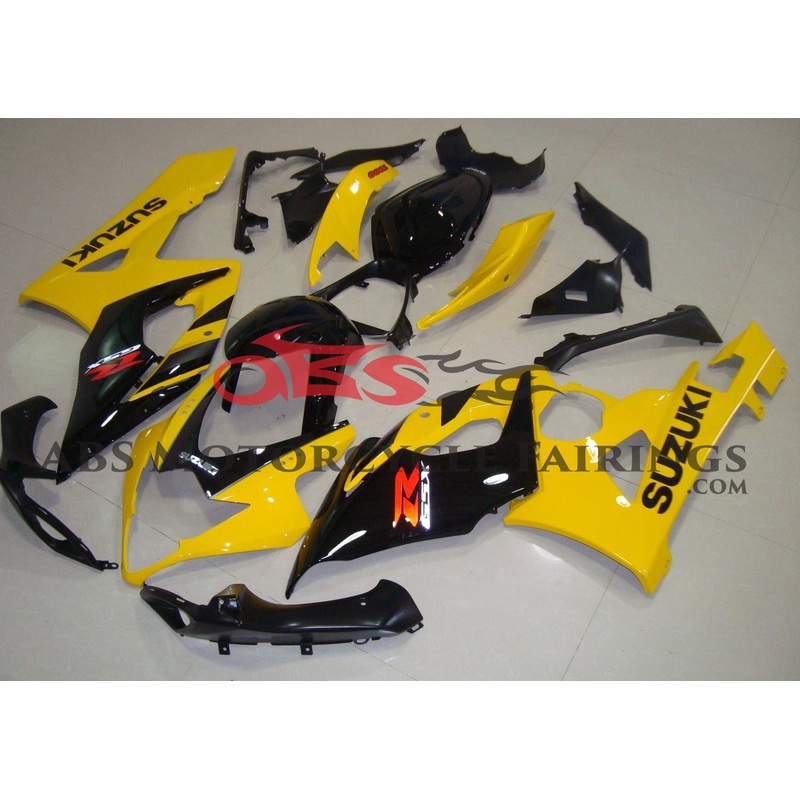 Suzuki GSXR1000 (2005-2006) Yellow & Black Fairings No Seat Cowl No Bolt Kit No Tank