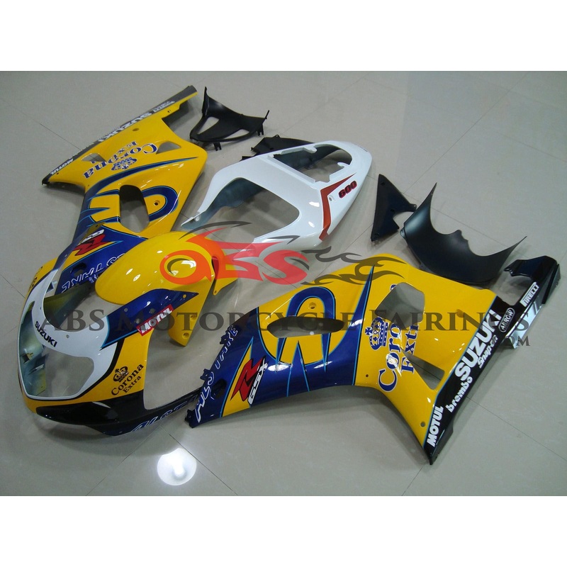 Suzuki GSXR600 (2000-2003) Yellow, Blue & White Corona Fairings No Seat Cowl No Bolt Kit No Tank