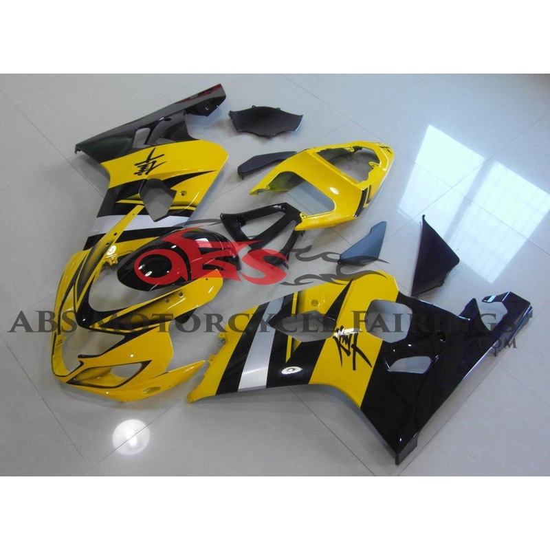 Suzuki GSXR600 (2004-2005) Yellow & Black Fairings No Seat Cowl No Bolt Kit No Tank