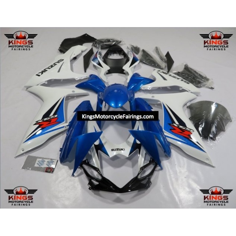 Suzuki GSXR600 (2011-2023) Blue, White Fairings No Seat Cowl No Bolt Kit No Tank
