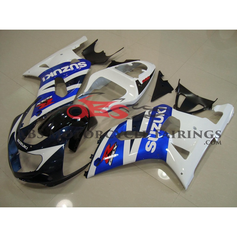 Suzuki GSXR750 (2000-2003) Dark Blue, White, Black & Blue Fairings No Seat Cowl No Bolt Kit No Tank