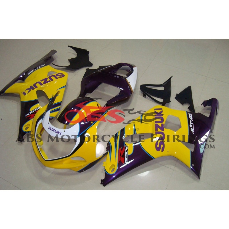 SUZUKI GSXR750 (2000-2003) YELLOW, PURPLE & WHITE FAIRINGS No Seat Cowl No Bolt Kit No Tank