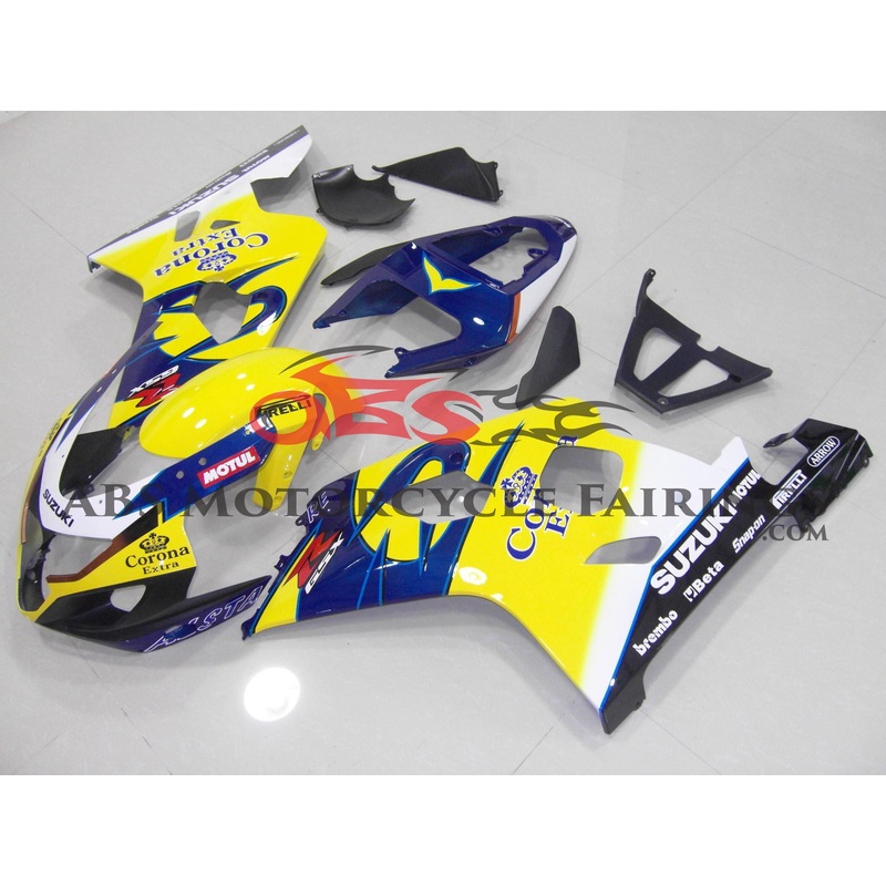 Suzuki GSXR750 (2004-2005) Yellow & Blue Corona Fairings No Seat Cowl No Bolt Kit No Tank