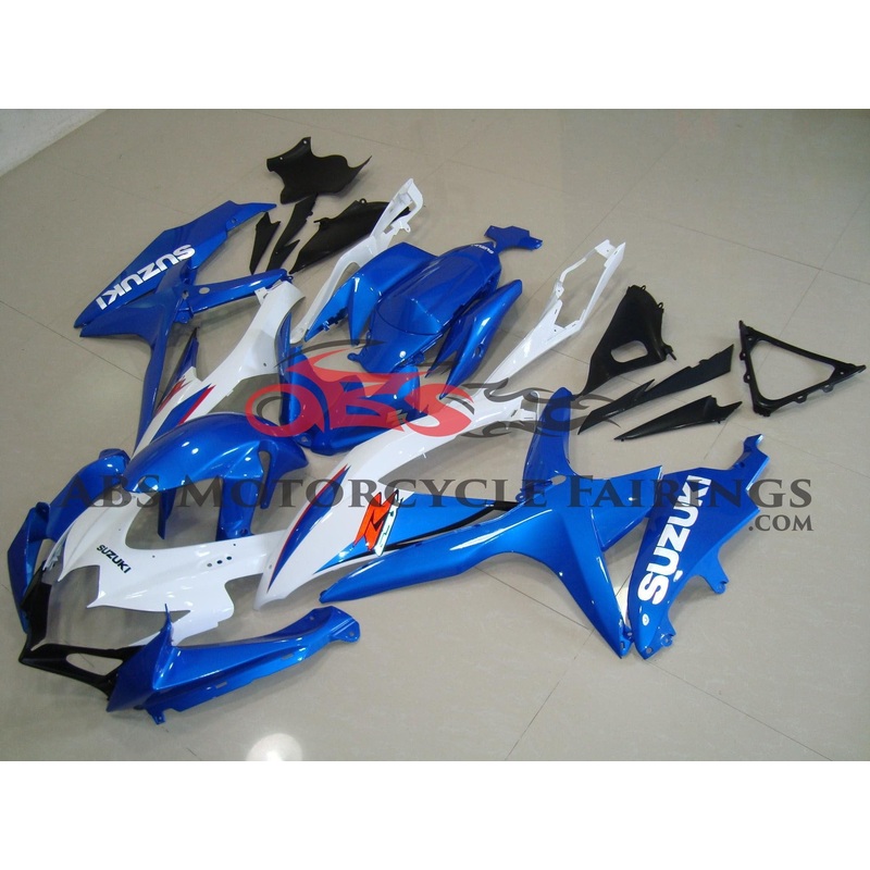 Suzuki GSXR750 (2008-2010) White & Blue Fairings No Seat Cowl No Bolt Kit No Tank
