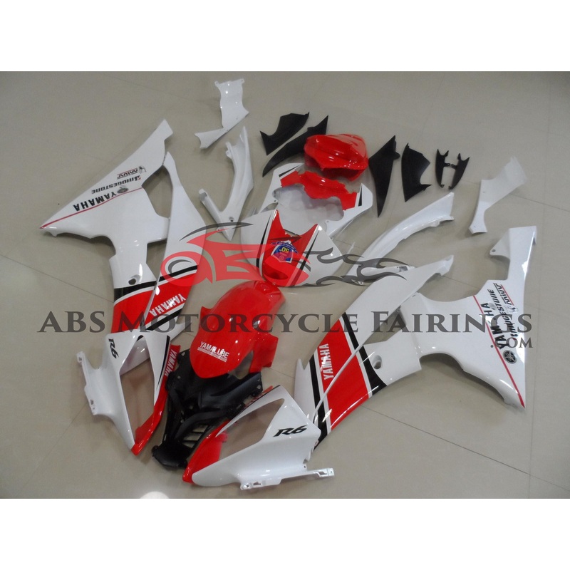 Yamaha YZF-R6 (2008-2016) White & Red Fairings No Seat Cowl No Bolt Kit No Tank