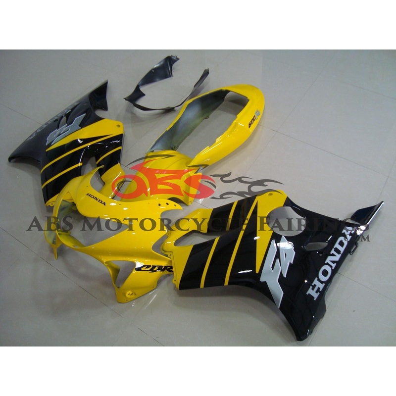Yellow & Black 1999-2000 Honda CBR600FS Yellow & Black Clear (Injection Mold) Select Bolt Kit