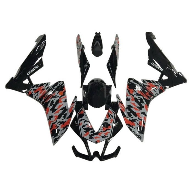 Aprilia RSV4 1000 (2009-2015) Black, Gray, Red, Camouflage Fairings No Bolt Kit No Seat Cowl Free Clear Windscreen