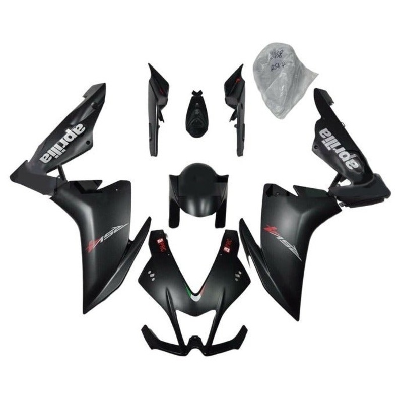 Aprilia RSV4 1000 (2009-2015) Matte Black Fairings No Bolt Kit No Seat Cowl Free Clear Windscreen