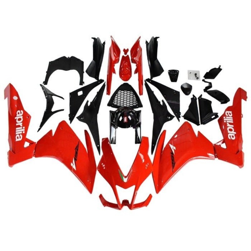 Aprilia RSV4 1000 (2009-2015) Red Fairings No Bolt Kit No Seat Cowl Free Clear Windscreen