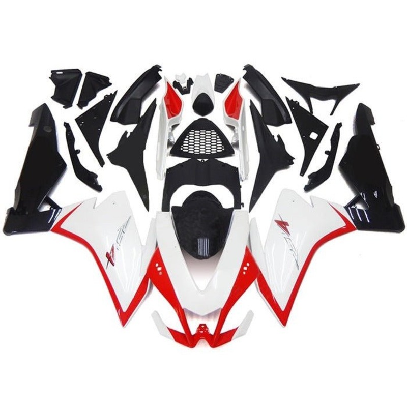 Aprilia RSV4 1000 (2009-2015) White, Black, Red Fairings No Bolt Kit No Seat Cowl Free Clear Windscreen