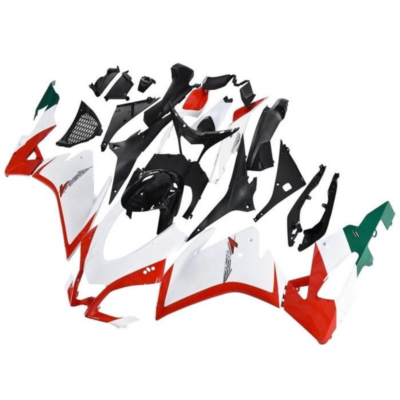 Aprilia RSV4 1000 (2016-2020) White, Red, Green, Black Fairings No Seat Cowl No Bolt Kit No Tank