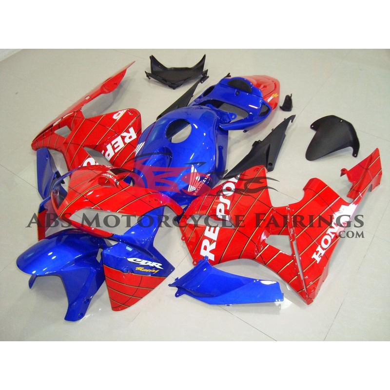Honda CBR600RR (2005-2006) Red & Blue Spider Man Fairings No Seat Cowl No Bolt Kit No Tank