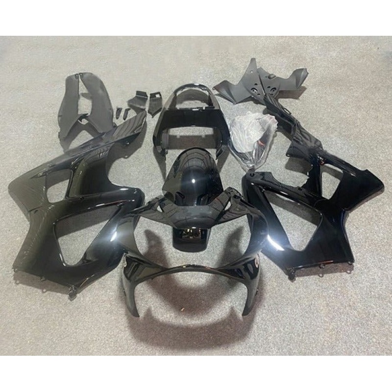 Honda CBR900RR 929 (2000-2001) Black Fairings Clear Windscreen: Free No Bolt Kit