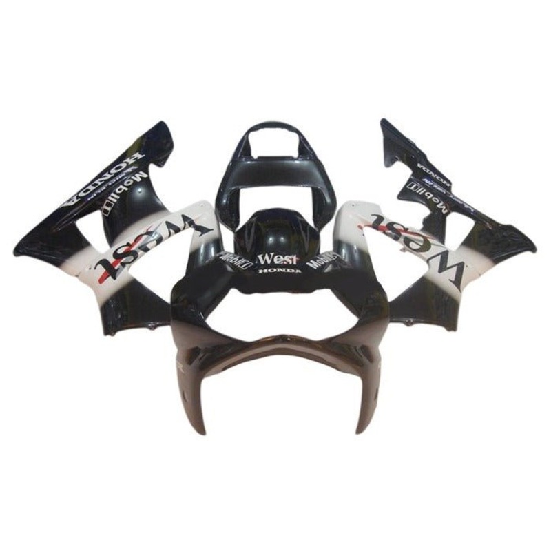Honda CBR900RR 929 (2000-2001) Black, White West Fairings Clear Windscreen: Free No Bolt Kit