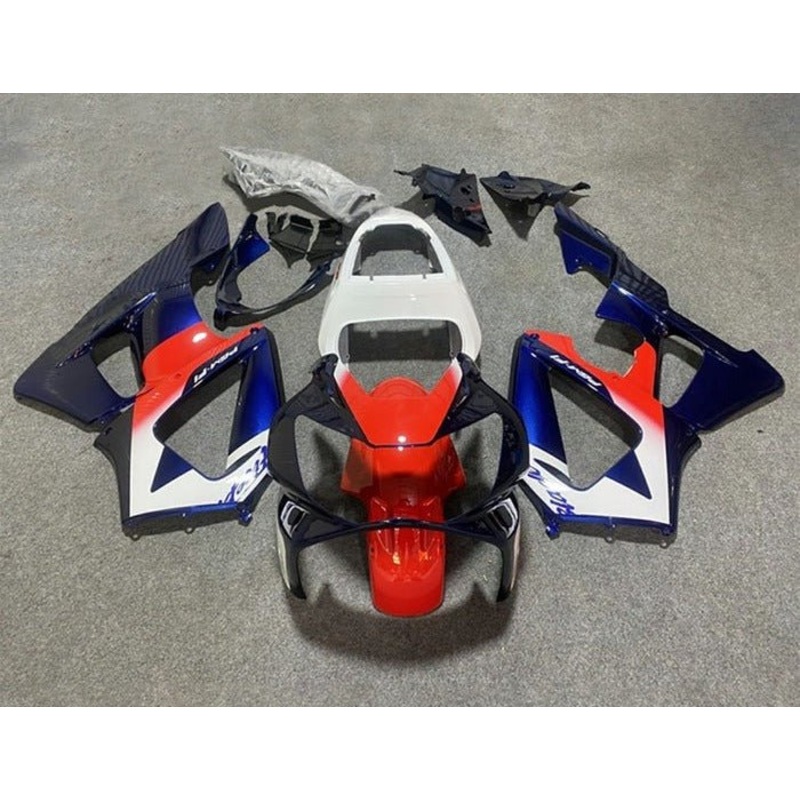 Honda CBR900RR 929 (2000-2001) Dark Blue, White, Red Fairings Clear Windscreen: Free No Bolt Kit