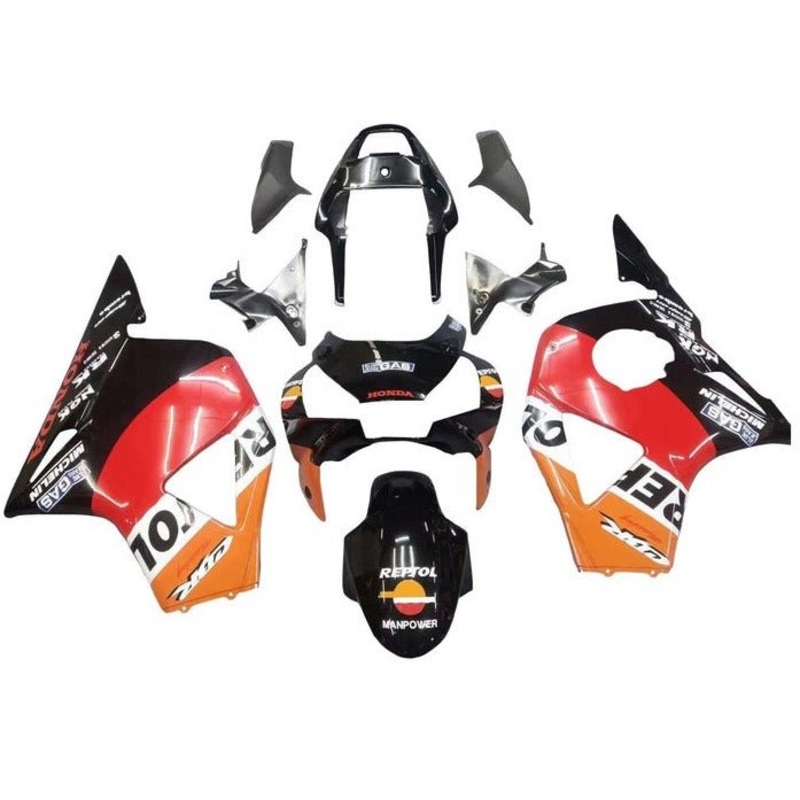 HONDA CBR900RR 954 (2002-2003) Black, Orange, Repsol Fairings Clear Windscreen: Free No Bolt Kit