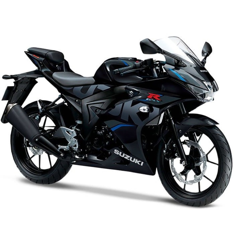 Suzuki GSXR125 Fairings (2017-2025) Black, Blue Free Clear Windscreen No Bolt Kit