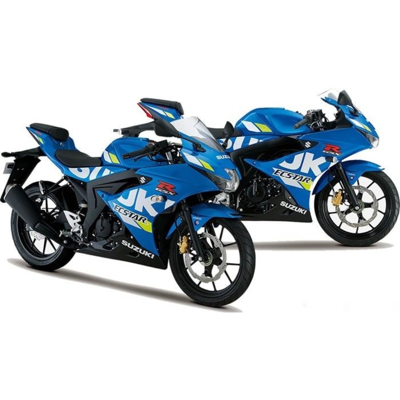 Suzuki GSXR125 Fairings (2017-2025) Blue Ecstar Free Clear Windscreen No Bolt Kit
