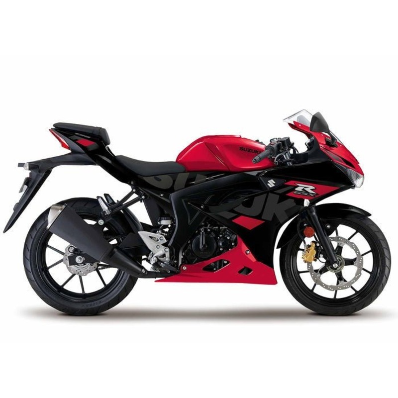 Suzuki GSXR125 Fairings (2017-2025) Red, Black Free Clear Windscreen No Bolt Kit
