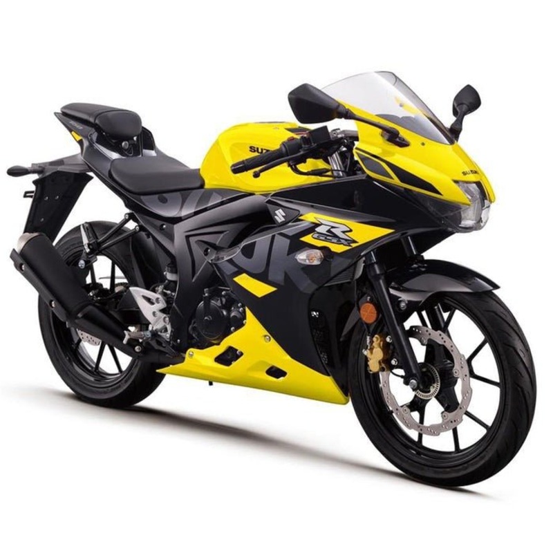 Suzuki GSXR125 Fairings (2017-2025) Yellow Free Clear Windscreen No Bolt Kit