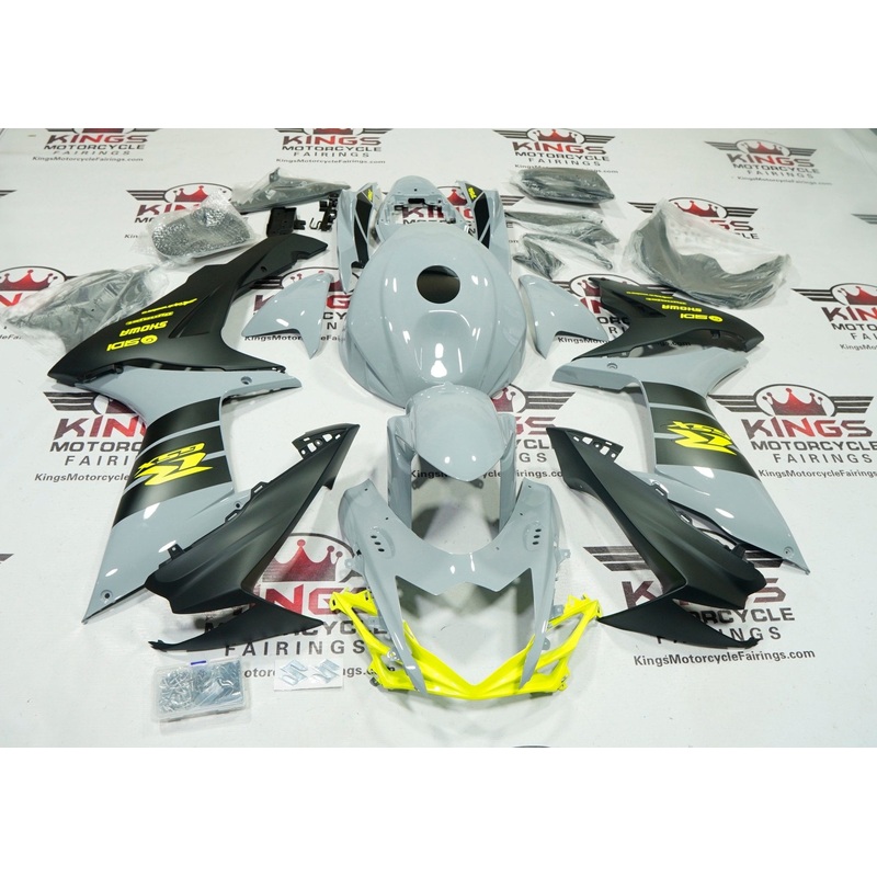 Suzuki GSXR750 (2011-2024) Nardo Gray, Matte Black, Neon Yellow Fairings No Seat Cowl No Bolt Kit No Tank