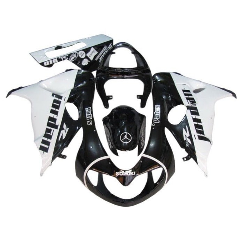Suzuki TL1000R (1998-2003) Black, White Jordan Fairings Clear Windscreen: Free No Bolt Kit No Tank Cover