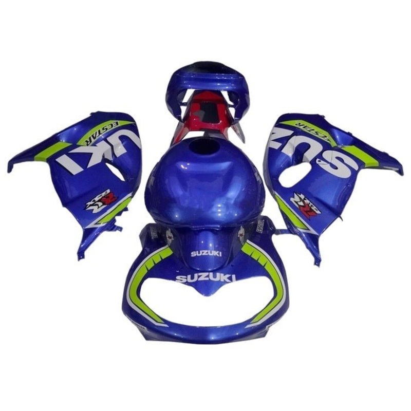 Suzuki TL1000R (1998-2003) Blue, White, Neon Yellow Fairings Clear Windscreen: Free No Bolt Kit No Tank Cover