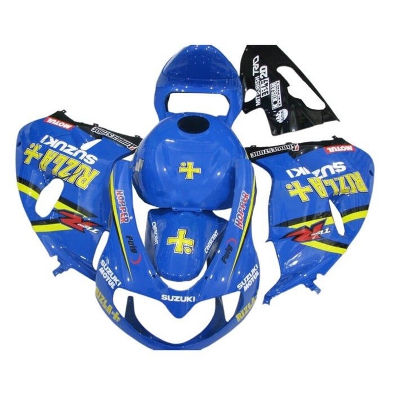 Suzuki TL1000R (1998-2003) Blue, Yellow Rizla Fairings Clear Windscreen: Free No Bolt Kit No Tank Cover