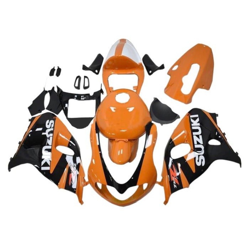 Suzuki TL1000R (1998-2003) Orange, Black, White Fairings Clear Windscreen: Free No Bolt Kit No Tank Cover