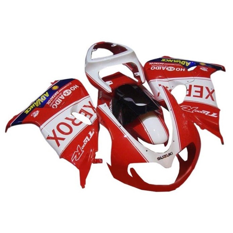 Suzuki TL1000R (1998-2003) Red, White, Xerox Fairings Clear Windscreen: Free No Bolt Kit No Tank Cover