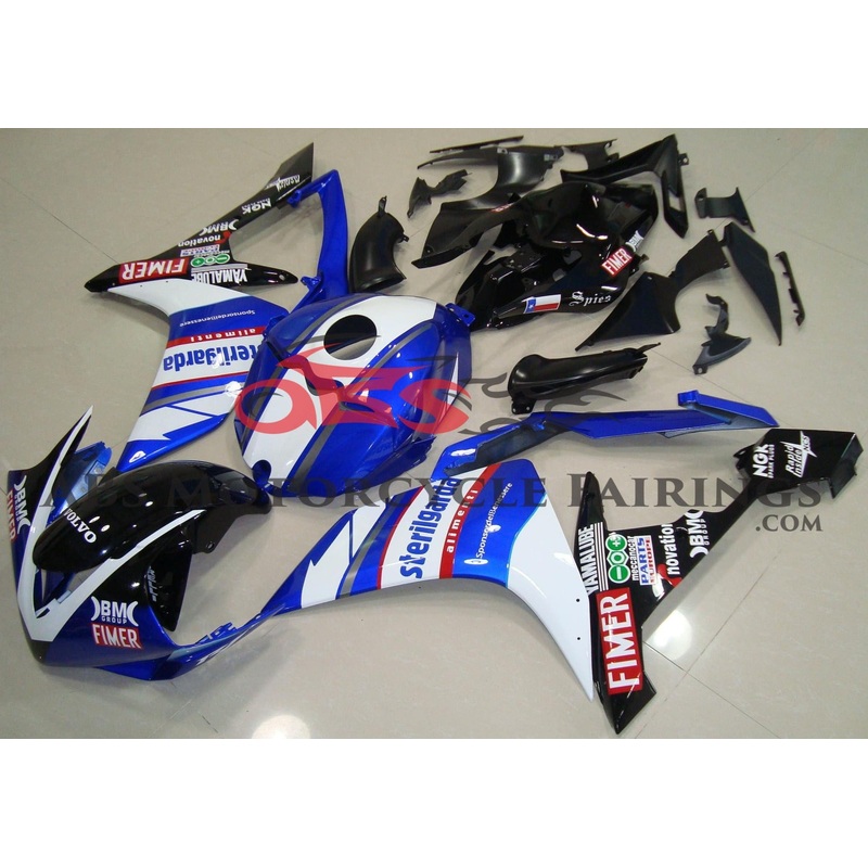Yamaha YZF-R1 (2007-2008) Blue, White & Black Sterilgarda Fairings No Seat Cowl No Bolt Kit No Tank