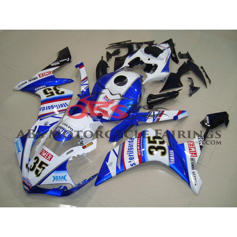 Yamaha YZF-R1 (2007-2008) Blue & White Sterilgarda #35 Fairings No Seat Cowl No Bolt Kit No Tank