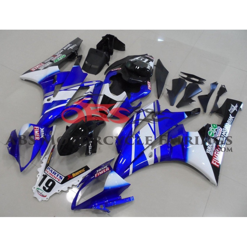 Yamaha YZF-R6 (2006-2007) Blue, White & Black Fairings No Seat Cowl No Bolt Kit No Tank