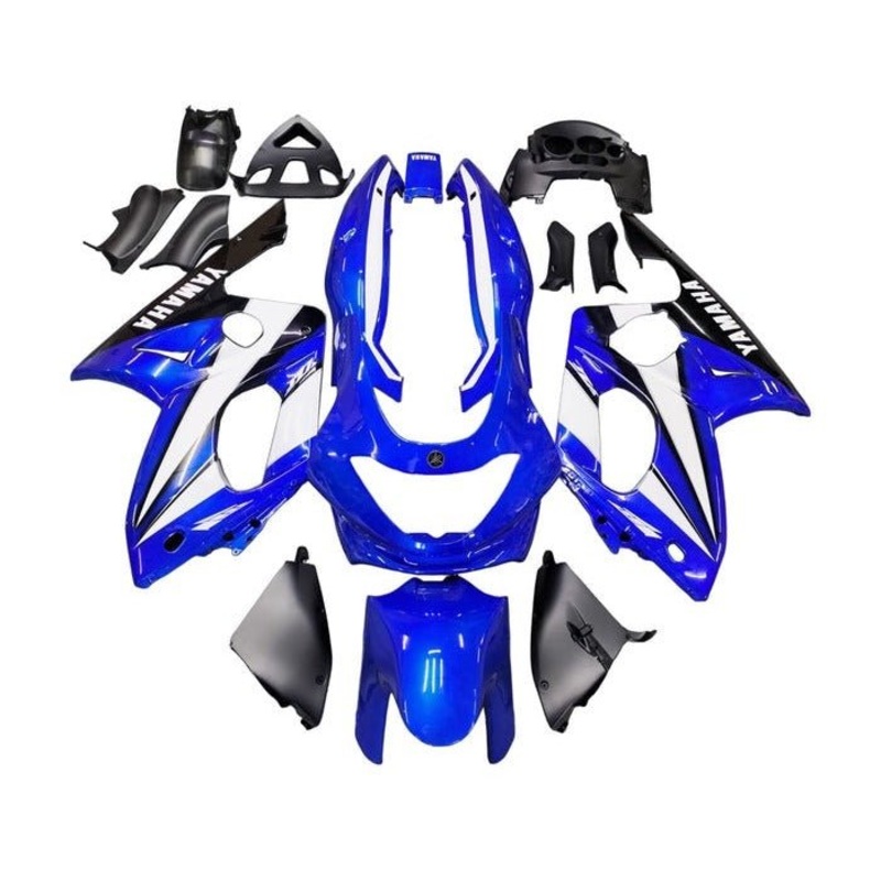 YAMAHA YZF600R (1998-2007) Blue, White, Black Fairings Clear Windscreen: Free No Bolt Kit No Tank Cover