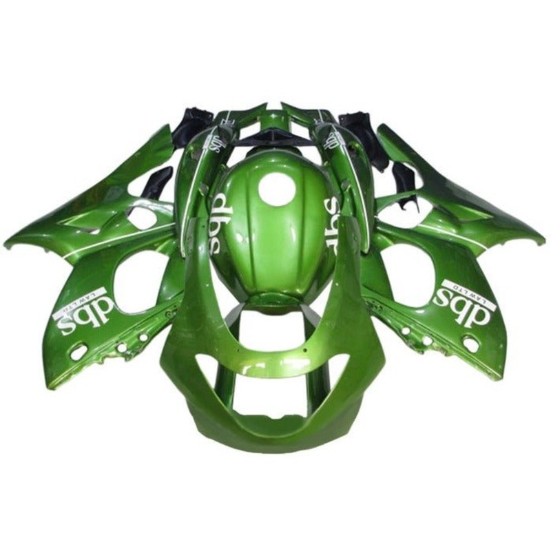 YAMAHA YZF600R (1998-2007) Green, White dbs Fairings Clear Windscreen: Free No Bolt Kit No Tank Cover