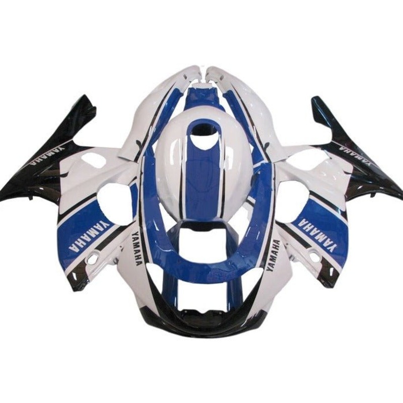 YAMAHA YZF600R (1998-2007) White, Blue, Black Fairings Clear Windscreen: Free No Bolt Kit No Tank Cover