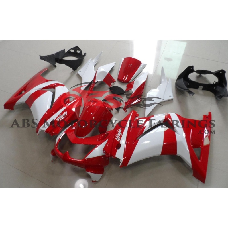 Fairings for Kawasaki Ninja 250R (2008-2013) Red, White No Seat Cowl No Bolt Kit No Tank