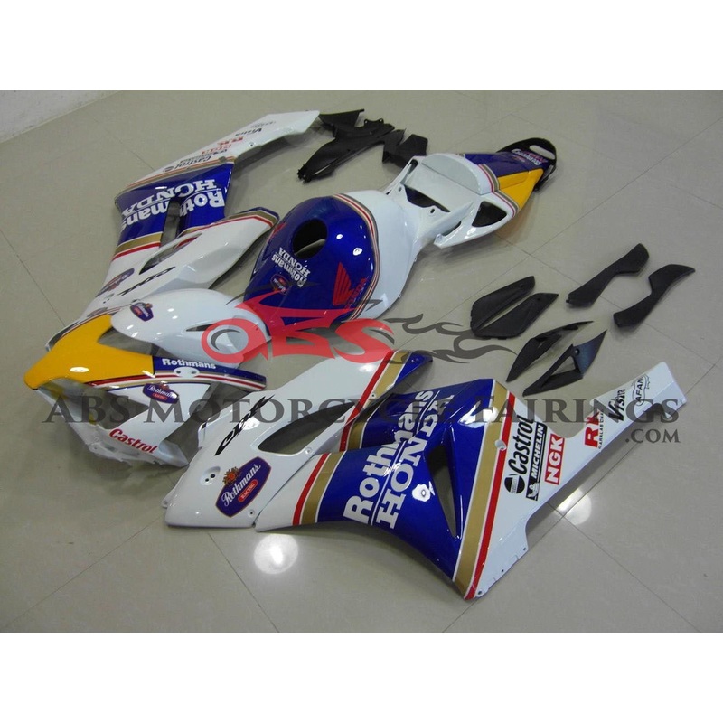Honda CBR1000RR (2004-2005) White & Blue Rothmans Fairings No Seat Cowl No Bolt Kit No Tank