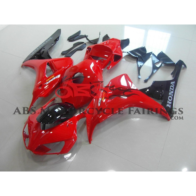 Honda CBR1000RR (2006-2007) Red & Black Fairings No Seat Cowl No Bolt Kit No Tank
