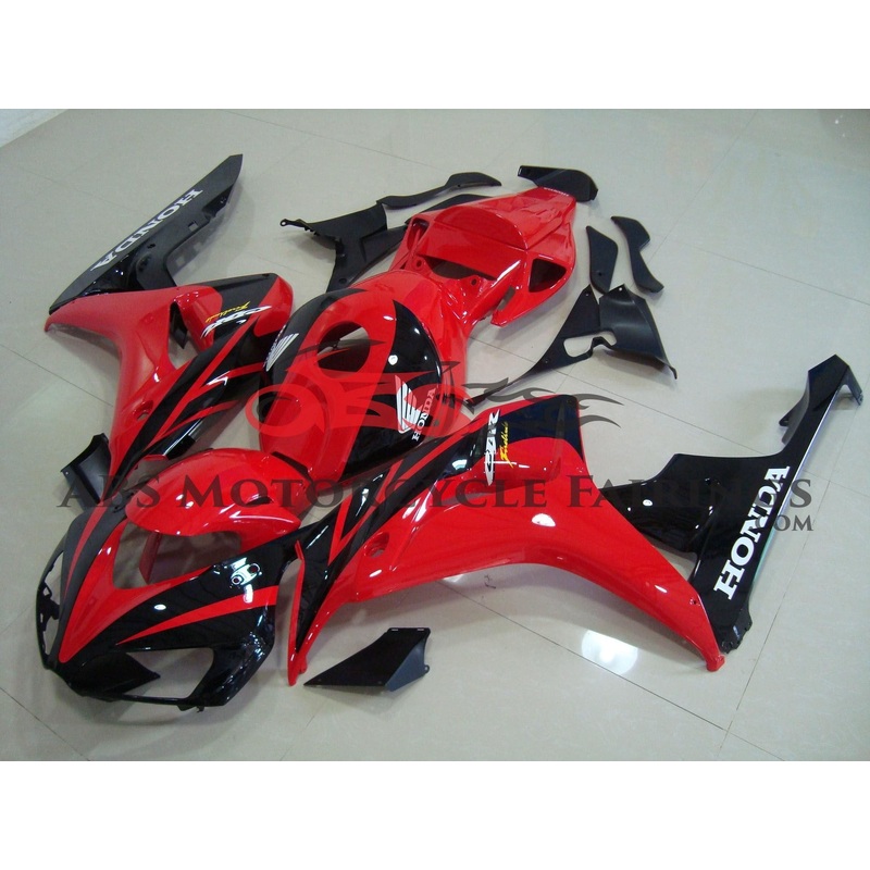 Honda CBR1000RR (2006-2007) Red, Black & White Fairings No Seat Cowl No Bolt Kit No Tank