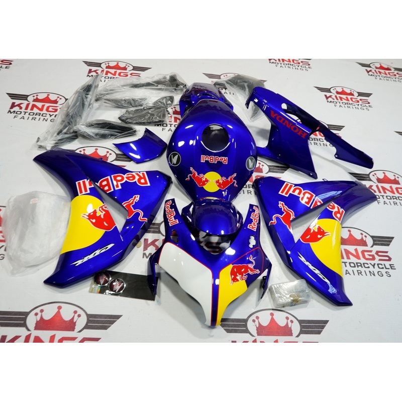 Honda CBR1000RR (2008-2011) Blue, Red, Yellow & White RedBull Fairings No Seat Cowl No Bolt Kit No Tank