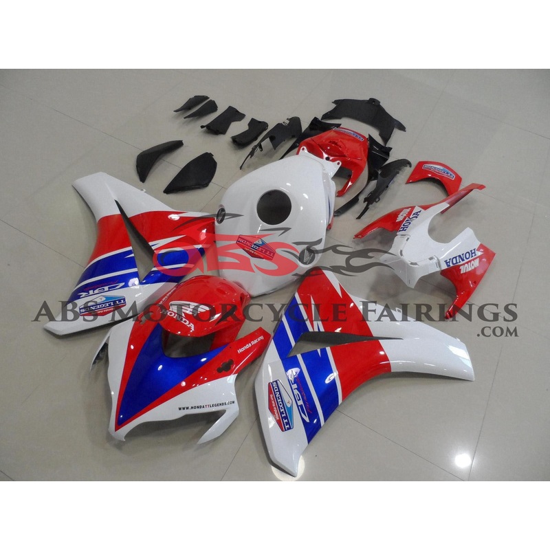 Honda CBR1000RR (2008-2011) Red, White & Blue TT Legends Fairings No Seat Cowl No Bolt Kit No Tank