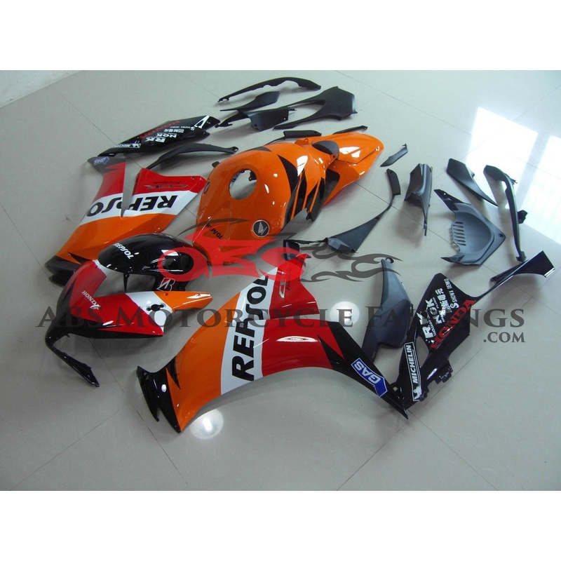 Honda CBR1000RR (2012-2016) Orange, Red & Black Repsol Fairings No Seat Cowl No Bolt Kit No Tank