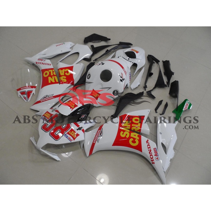Honda CBR1000RR (2012-2016) White & Red San Carlo Fairings No Seat Cowl No Bolt Kit No Tank