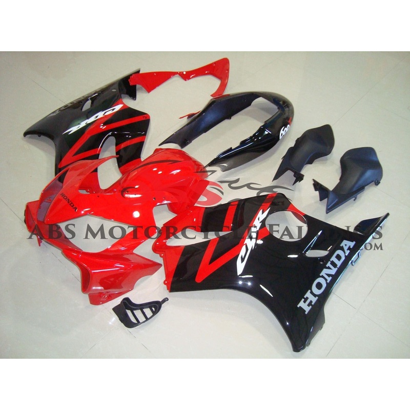 Honda CBR600F4i (2004-2007) Red & Black Fairings Clear Windscreen: Free No Bolt Kit No Tank